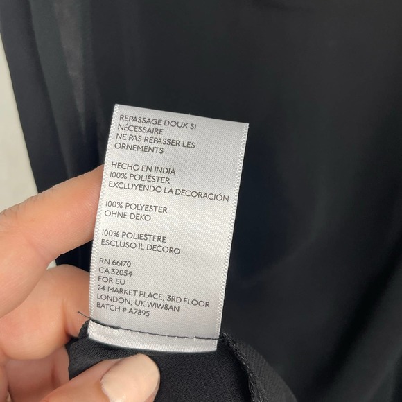 Urban Outfitters Pins & Needles Dramatic Beaded Collar Sheer Black‎ Tank XS - Picture 10 of 15